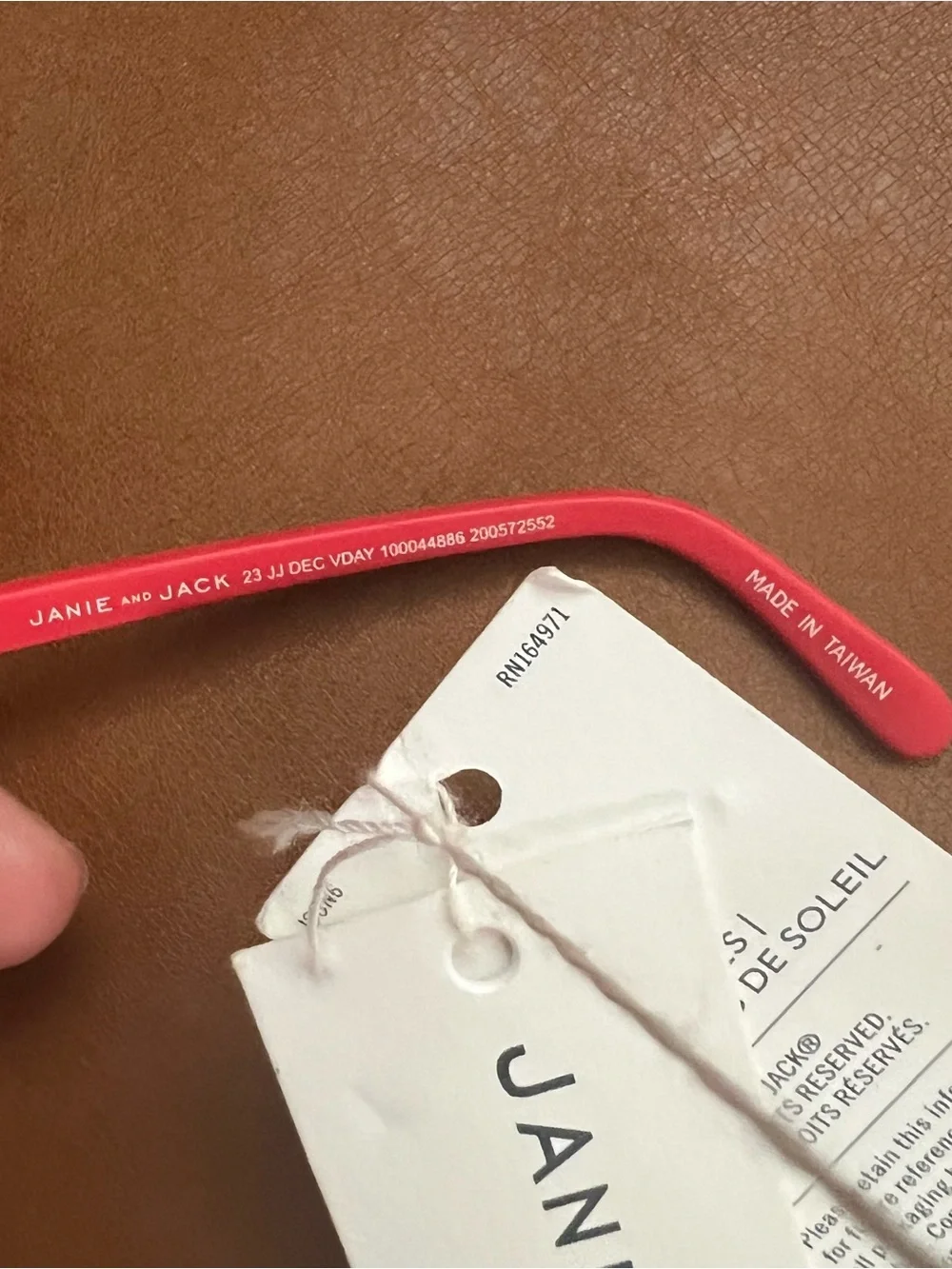 Janie and Jack Heart-Shaped Kids Sunglasses 0-2 years Red Frame Dark UV Lenses